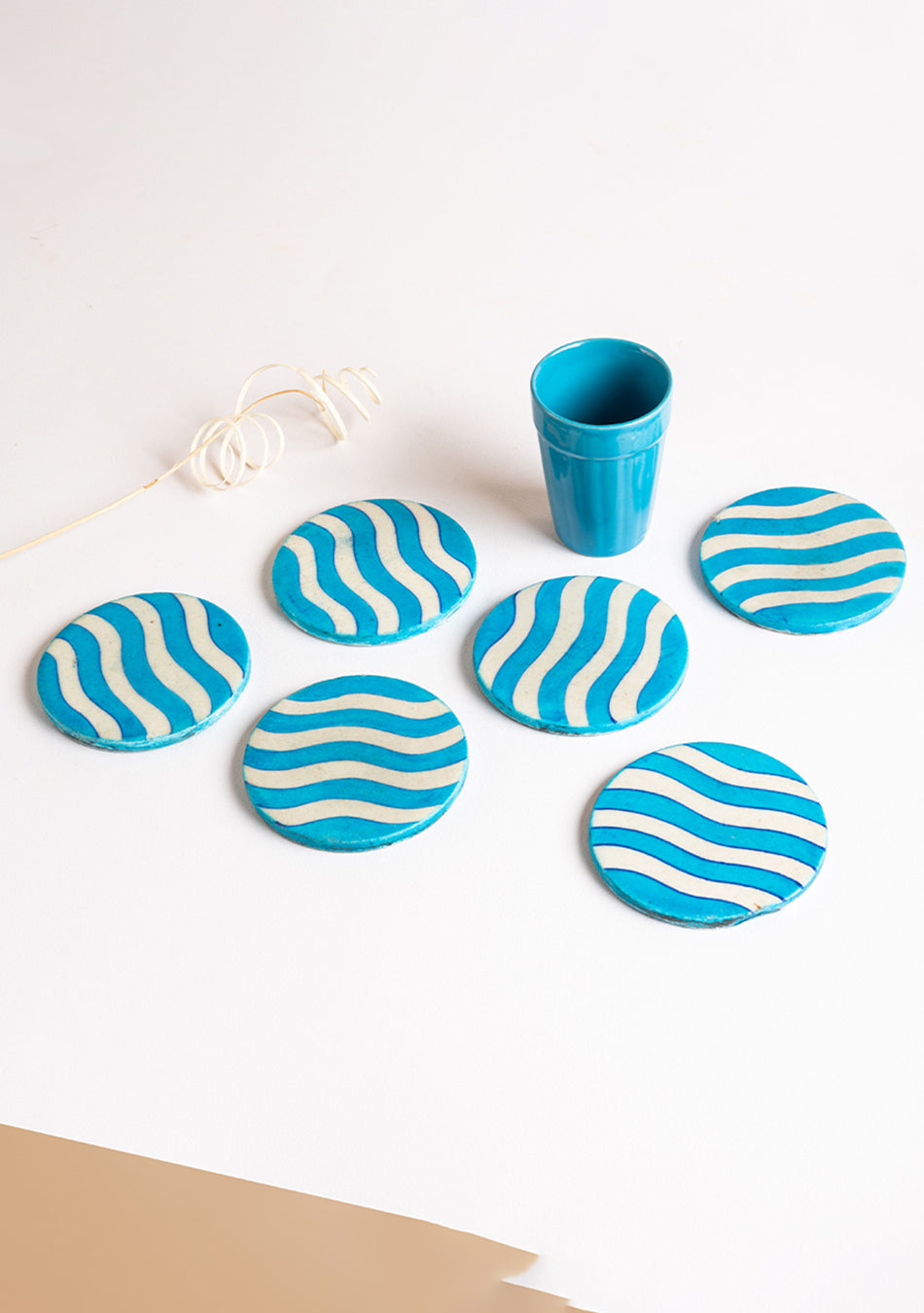 Vibes Blue Pottery Coasters