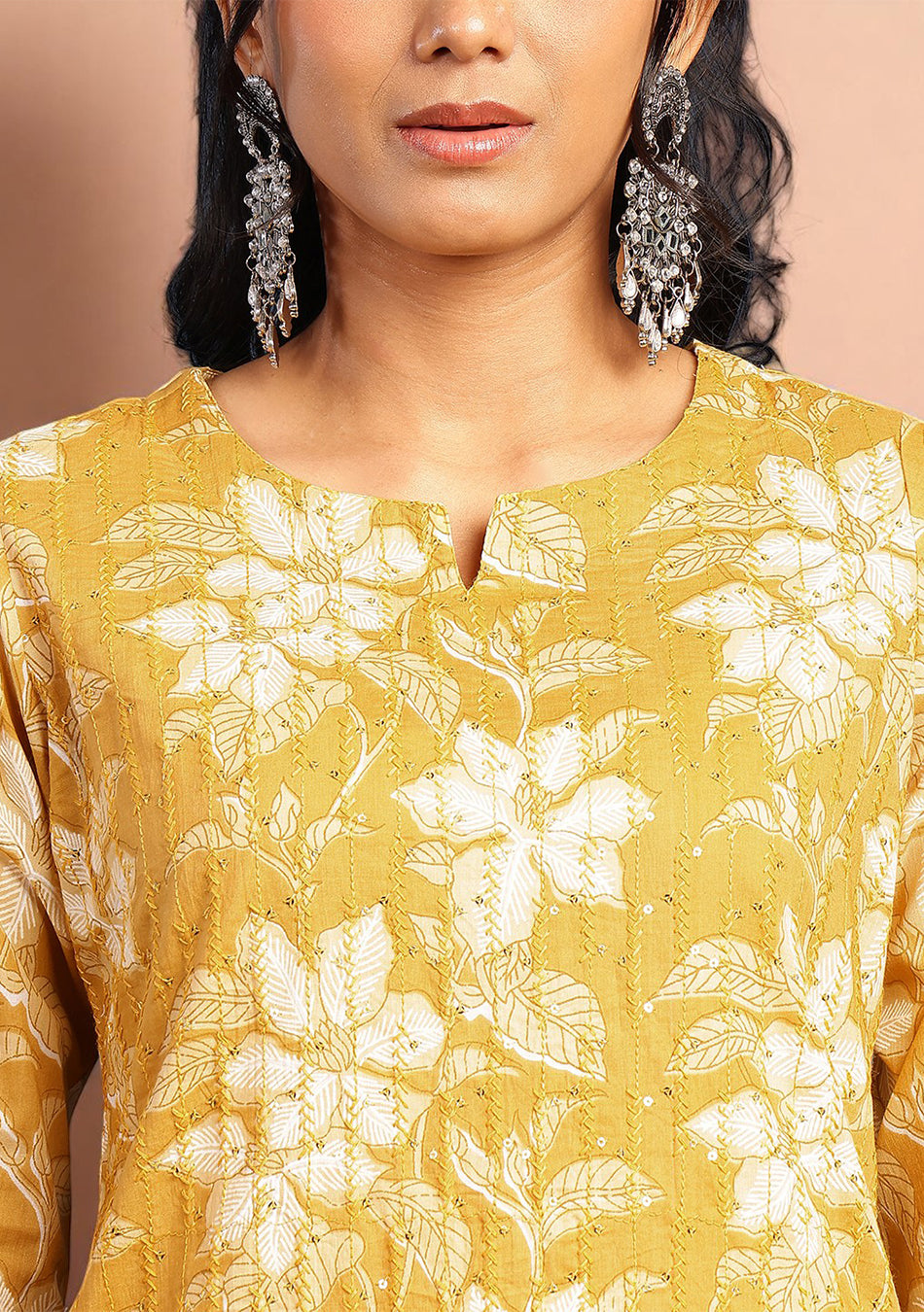 Golden Marigold SUIT SET WITH KOTA DUPATTA