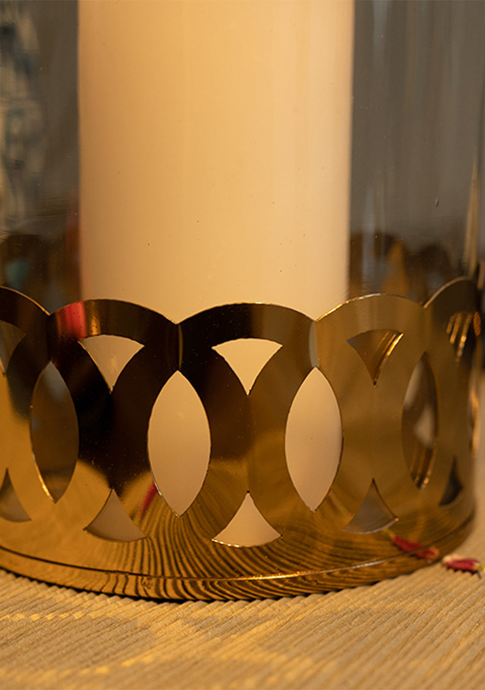 Gold Jar Candle Holder