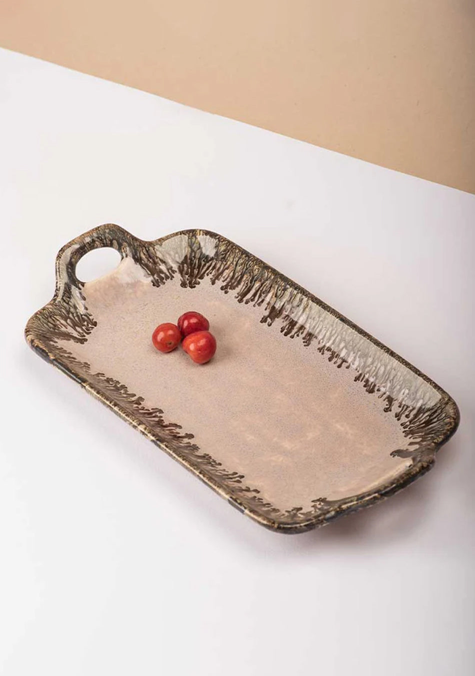 Peachy Sunset Tray Ceramic Platter
