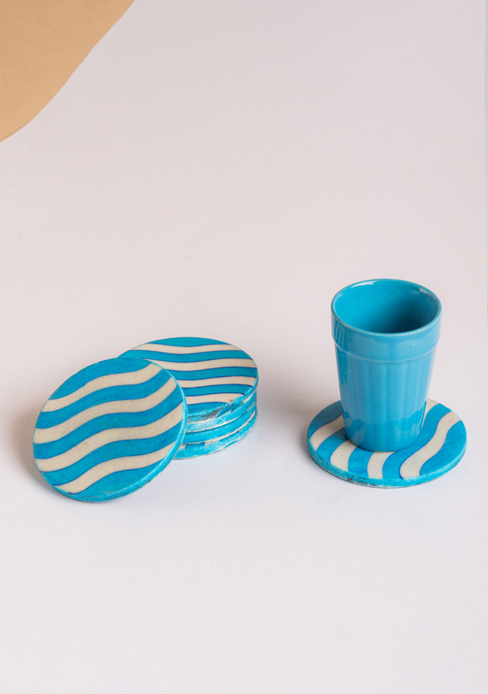 Vibes Blue Pottery Coasters