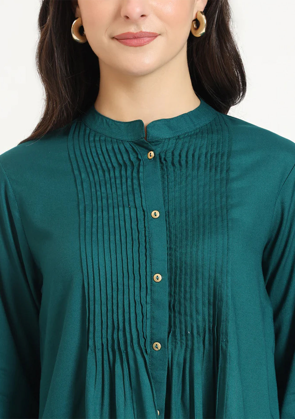 Olive Green Pintex Top