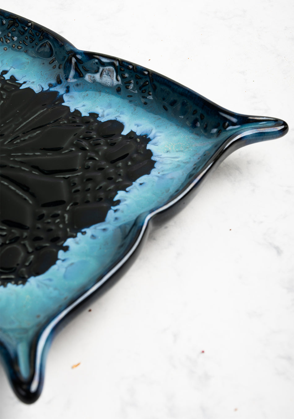 Mandala Blue Ceramic Platter