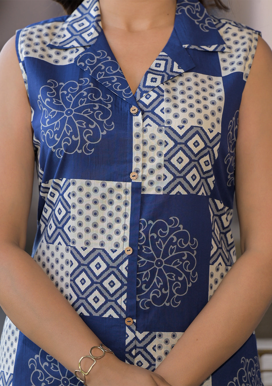 Indigo Mosaic Co-Ord Set