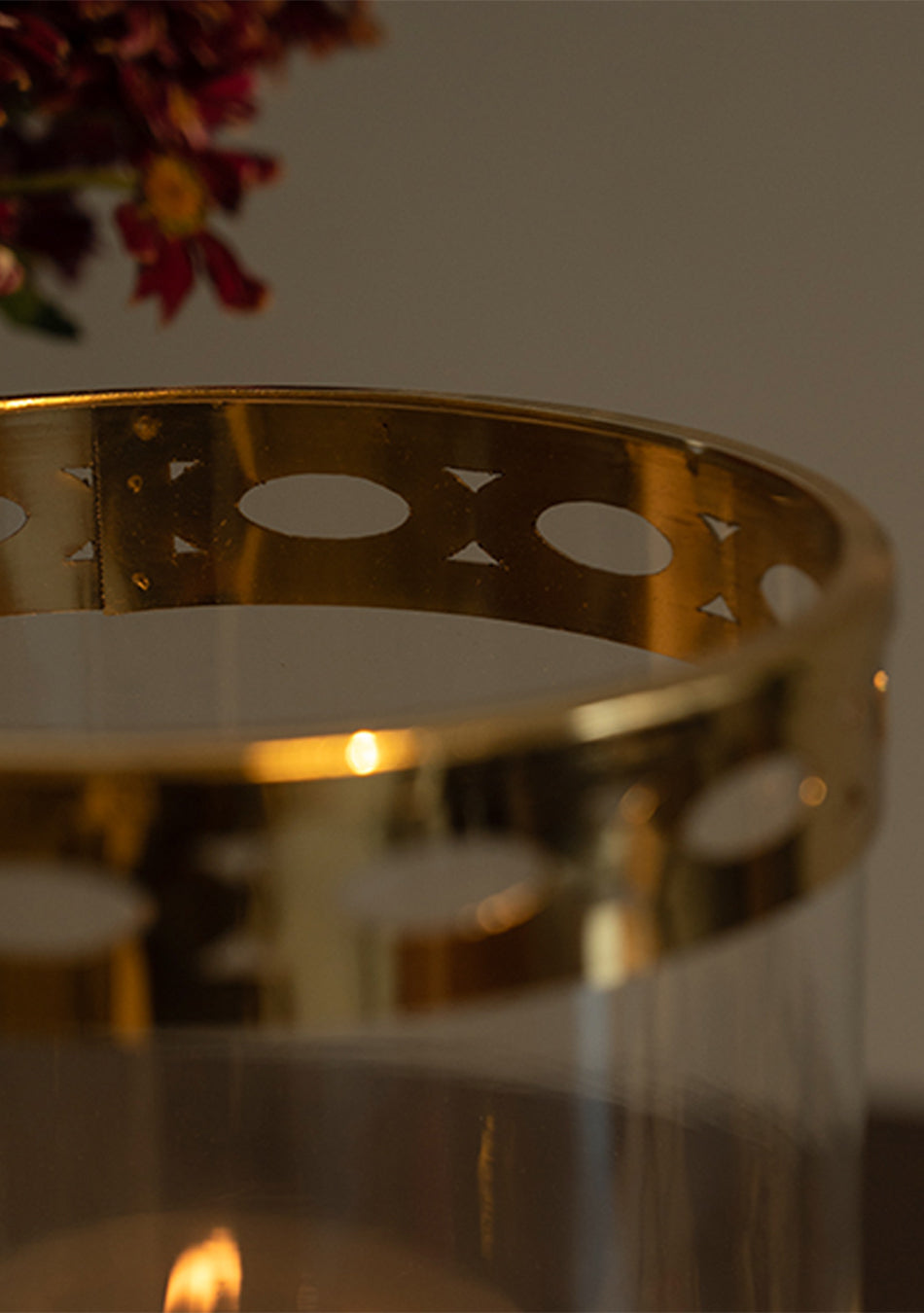 Gold Jar Candle Holder