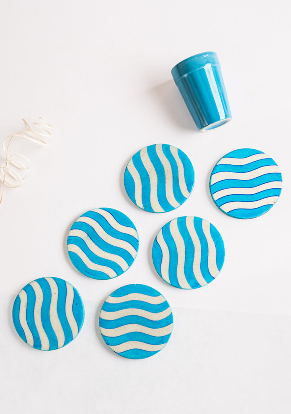 Vibes Blue Pottery Coasters