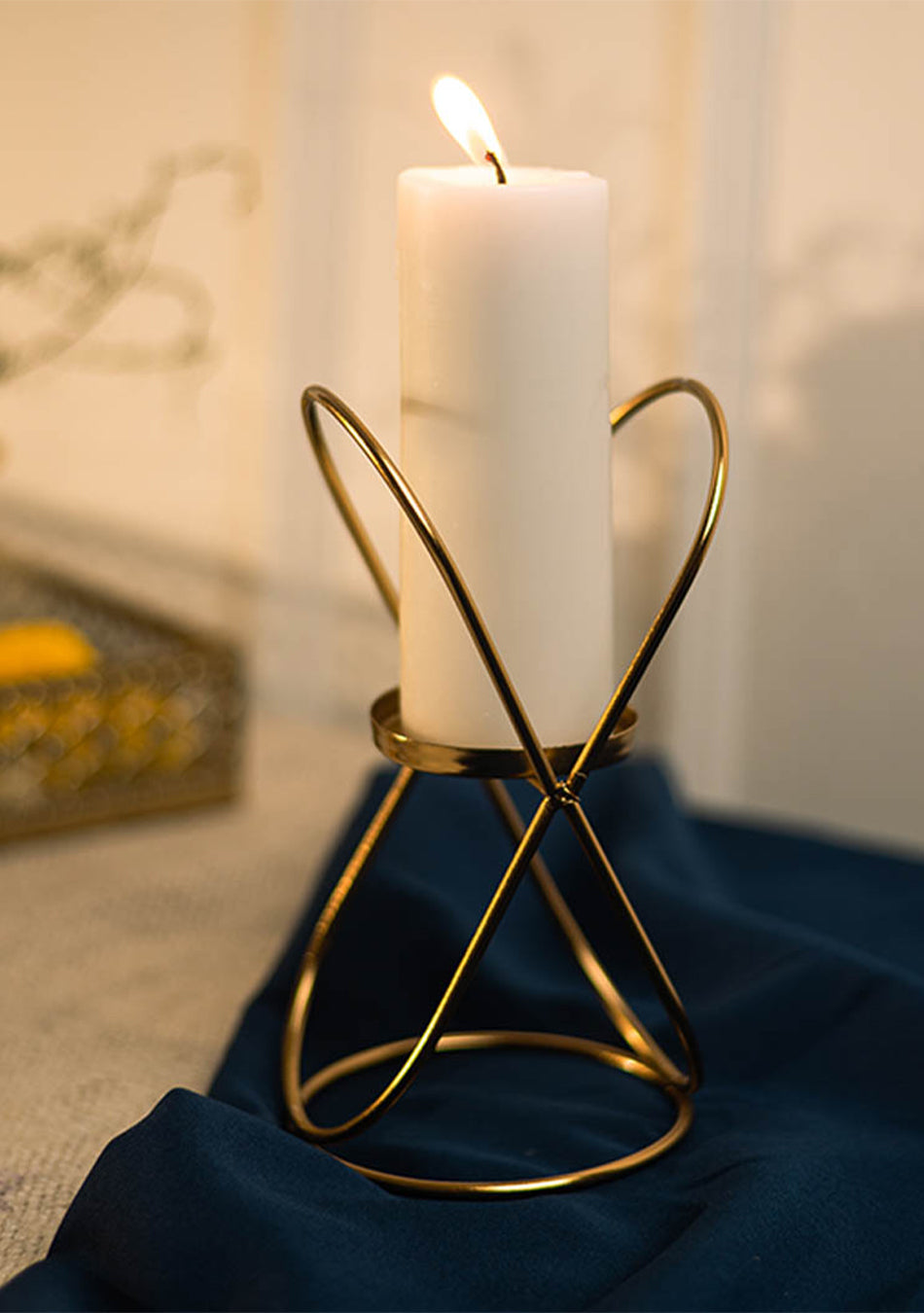 Gold Bud Candle Stand