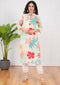 Aravalii Blush & Teal Tropic Schiffli Kurta