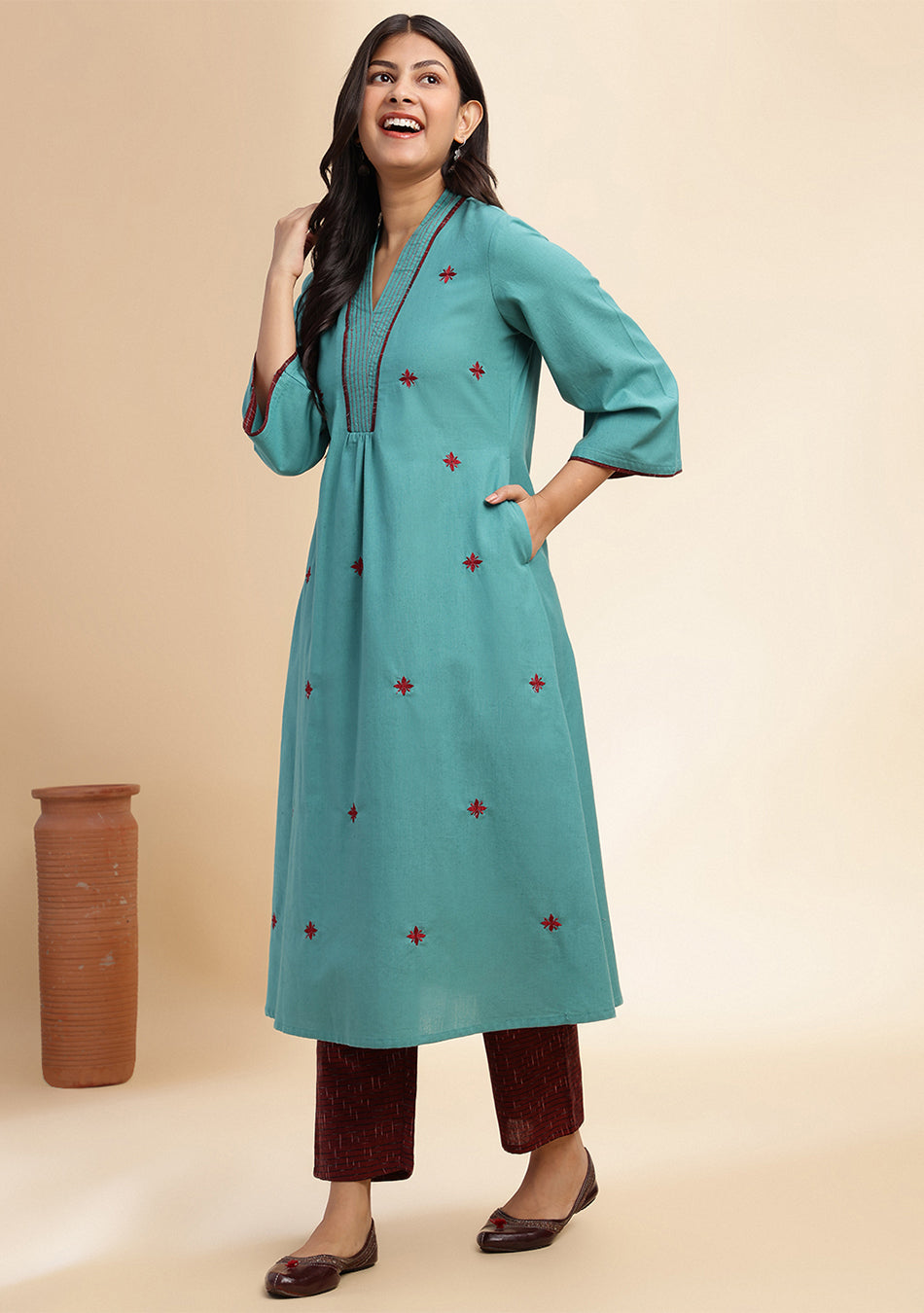 Teal Linea Suit Set