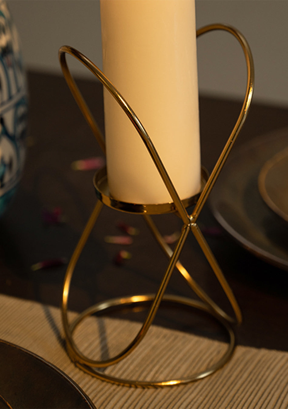 Gold Bud Candle Stand