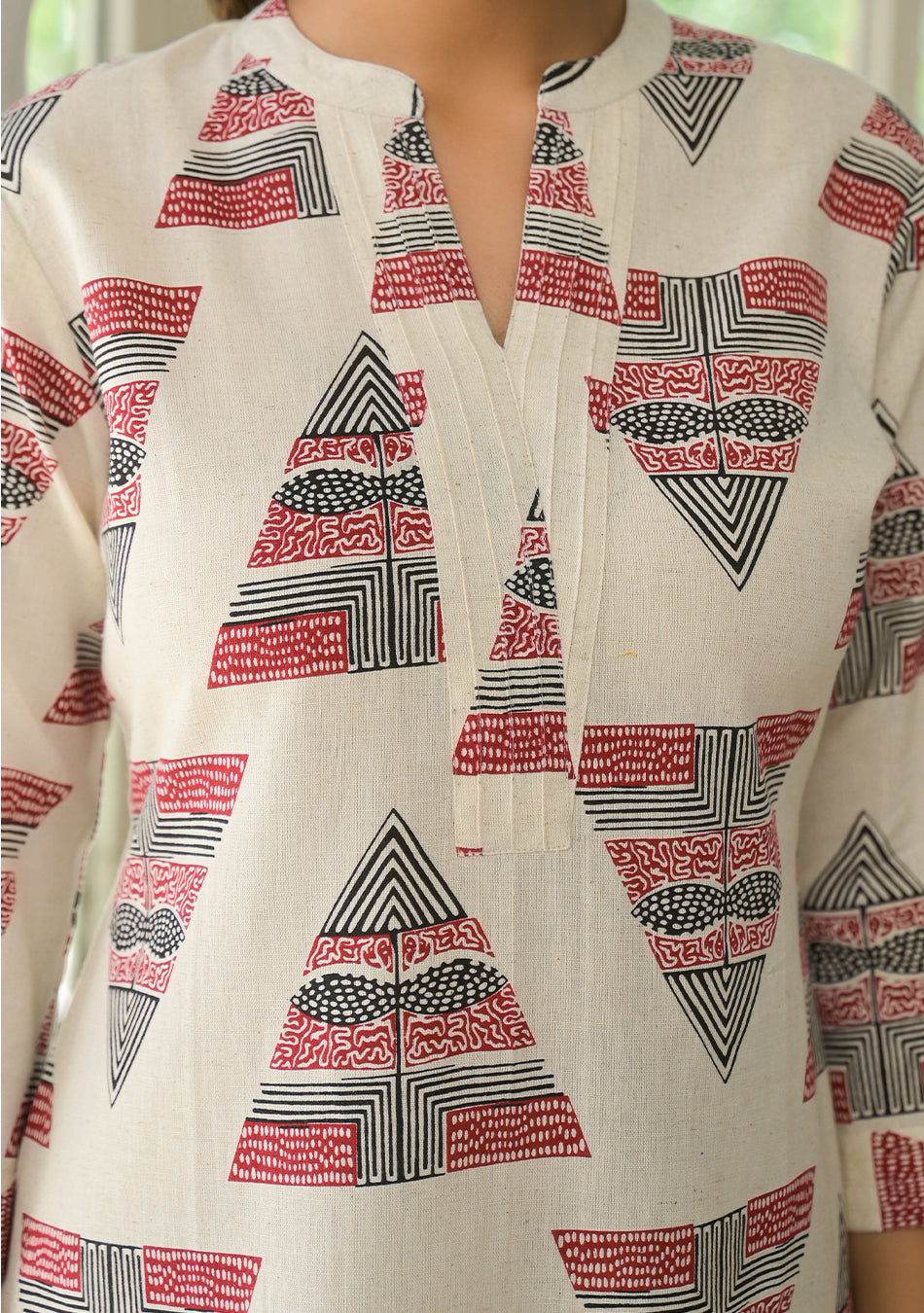 Red Tribal Print Co-ord Set