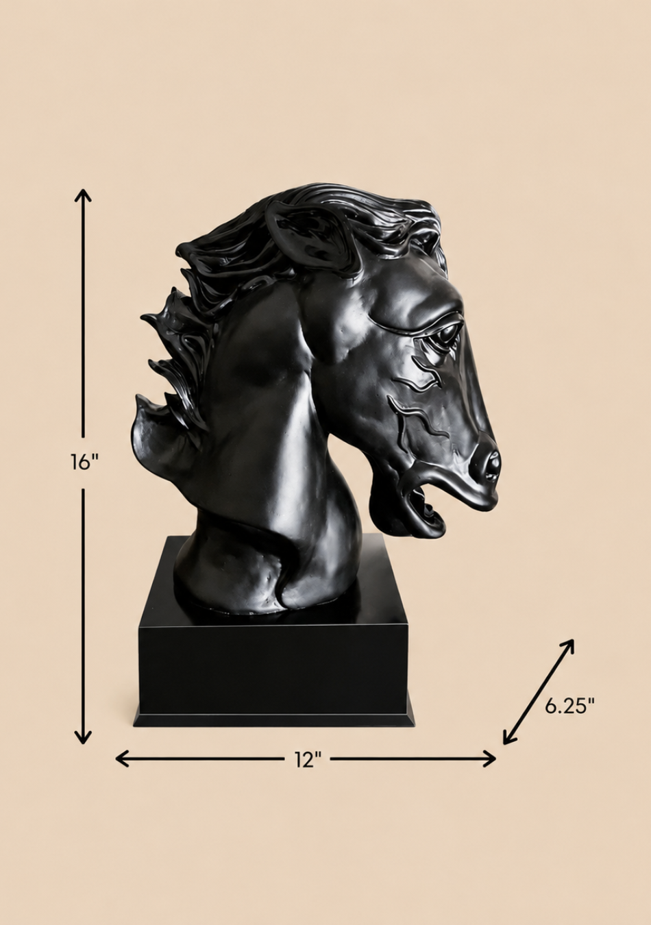 Black Beauty Horse Head (plain)