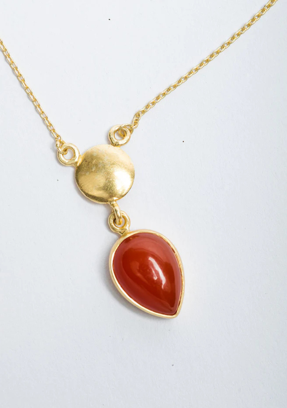 Carnelian Gold-Plated Necklace