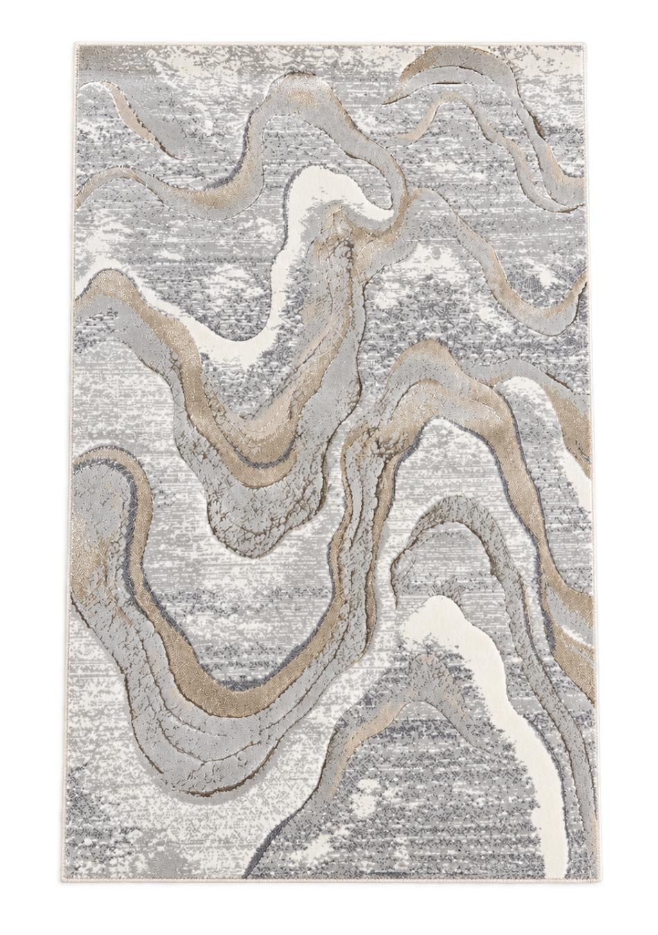 Aravalii Ivory Mist Abstract Carpet