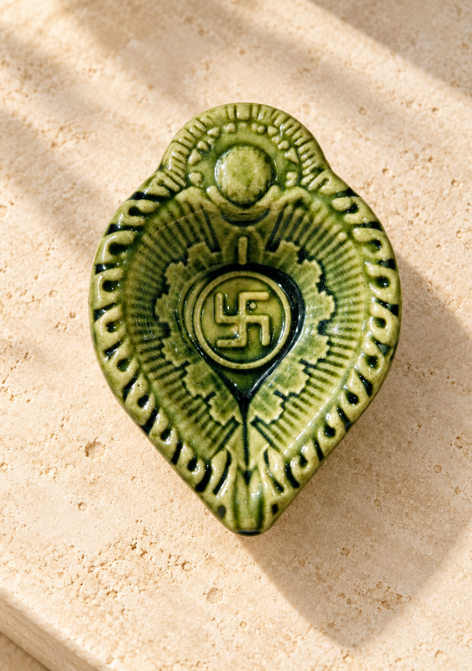 Olive Swastic Diya Set of 6