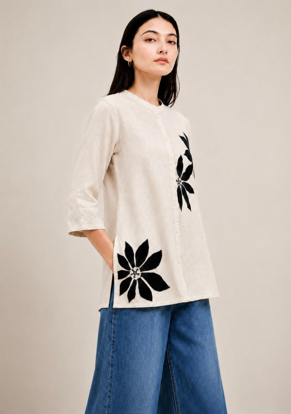 Aravalii Noir Petal Top