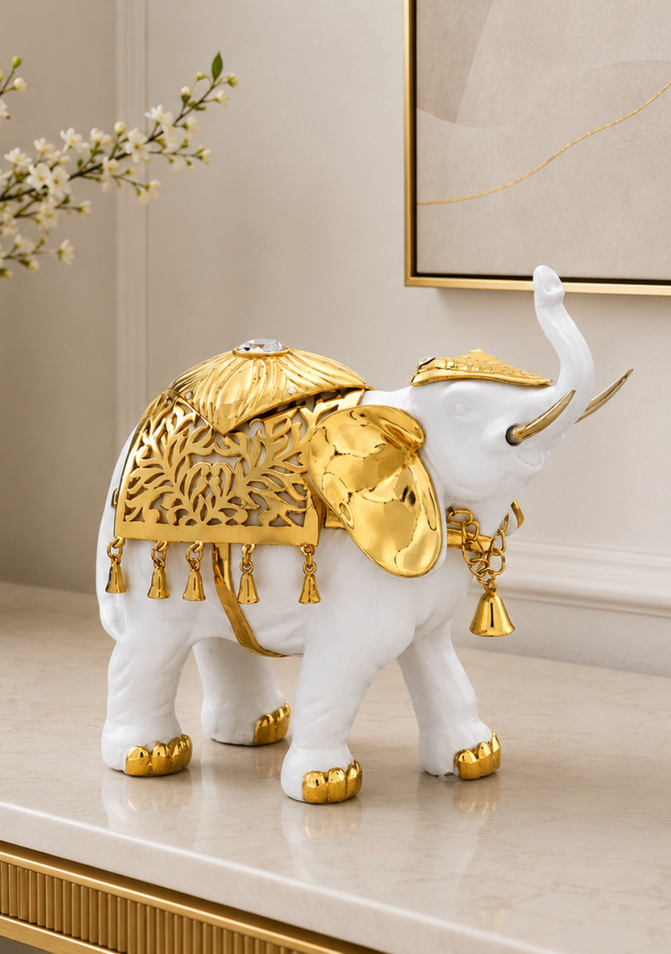 Gilded Elephant Figurine