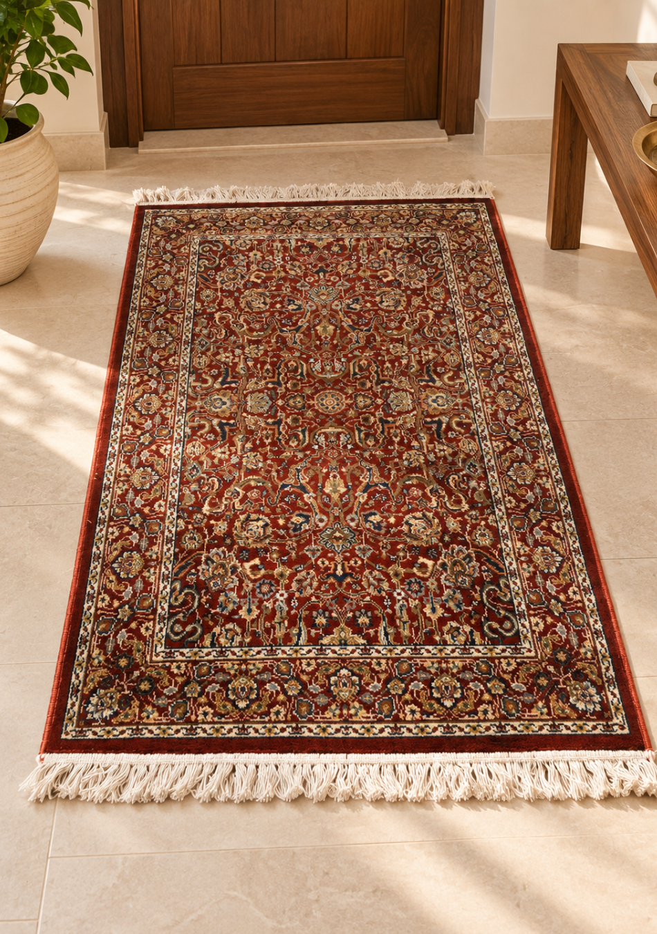 Aravalii Ruby Persian Floral Carpet