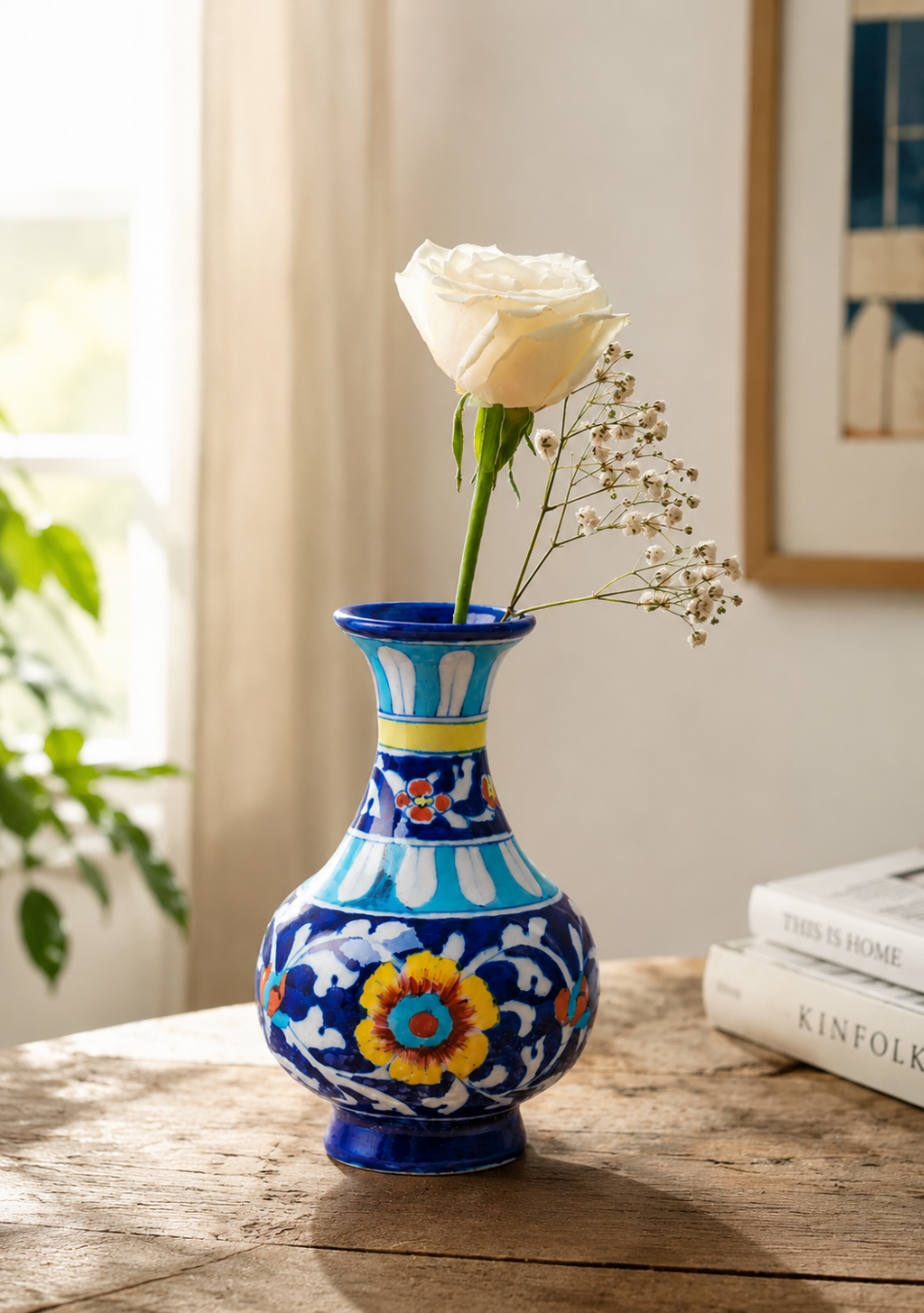 Blue Pottery Blue Genie Vase