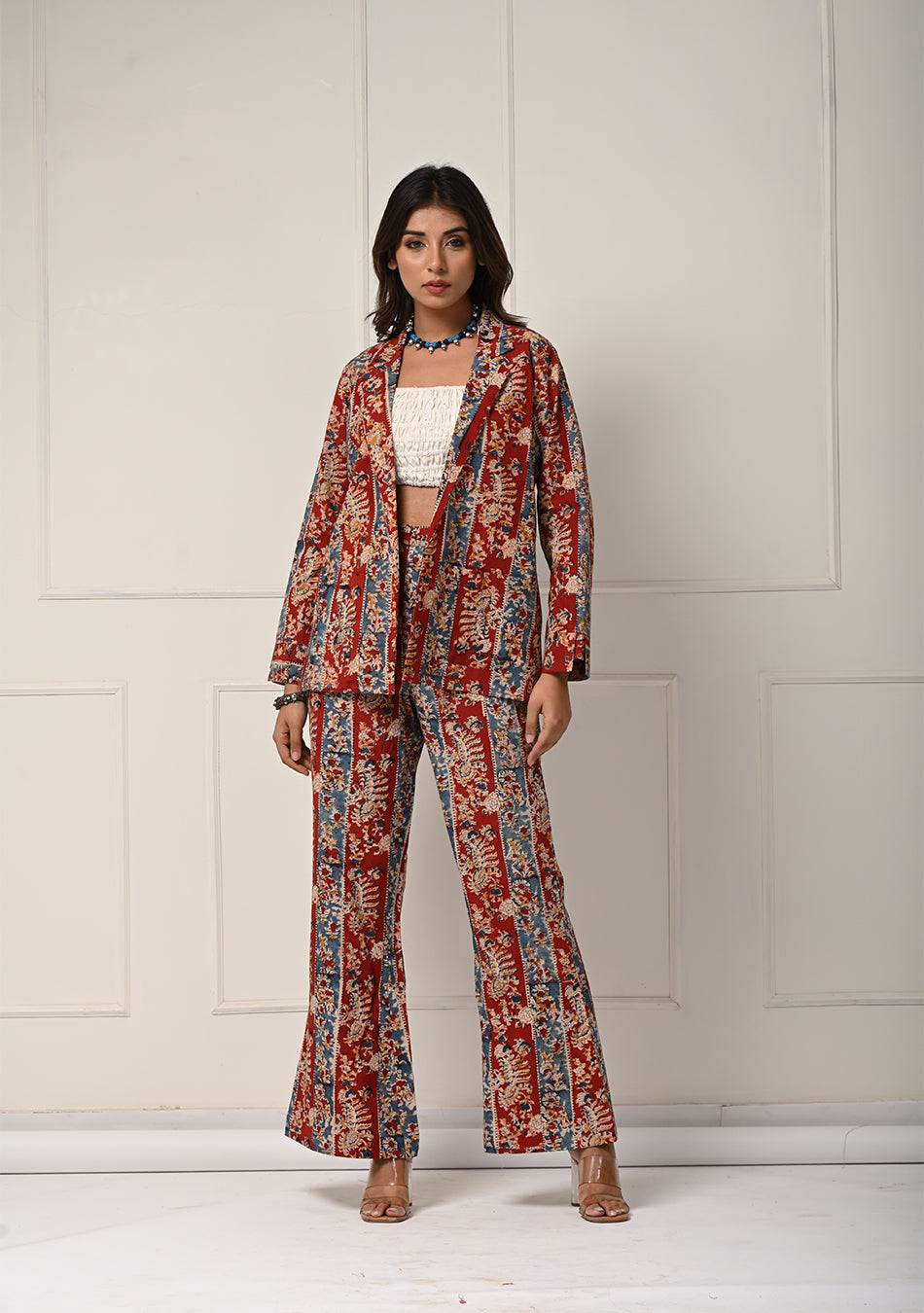 Crimson Kalamkari co-ord set