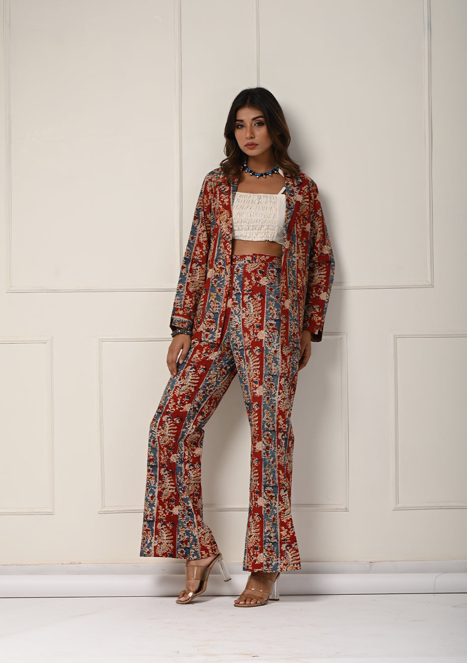 Crimson Kalamkari co-ord set