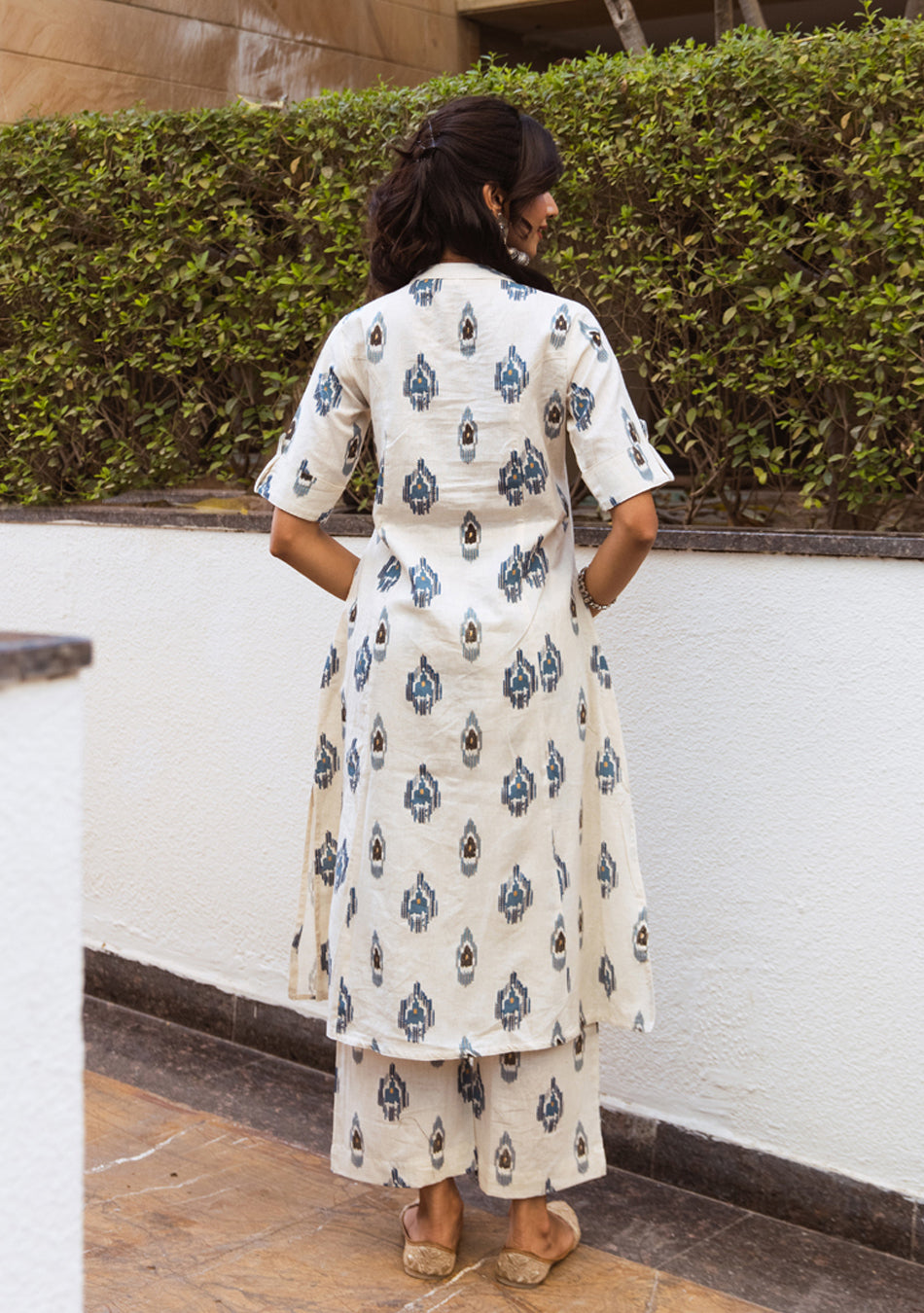 Ivory Ikkat Co-ord Set