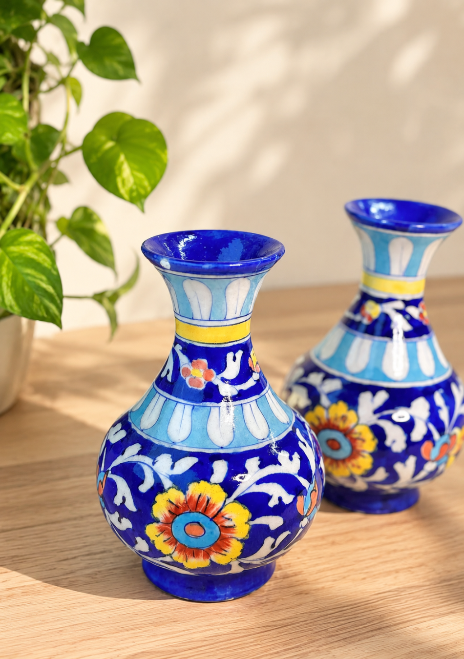 Blue Pottery Blue Genie Vase