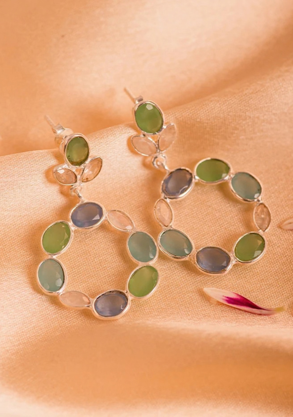 Nature's Enigma 3-Gem Earrings