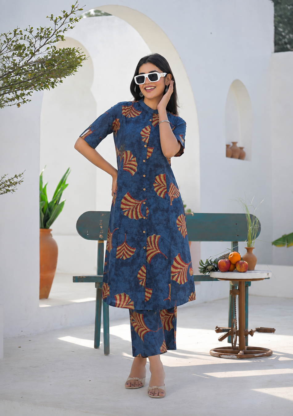 Indigo Folk Flora Cotton Co-Ord