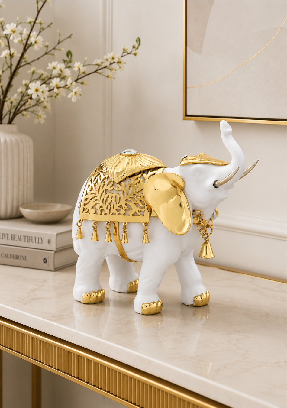 Gilded Elephant Figurine