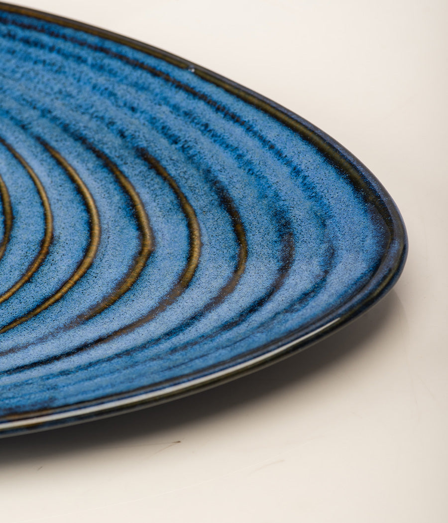 Cobalt Energy Ceramic Platter Set