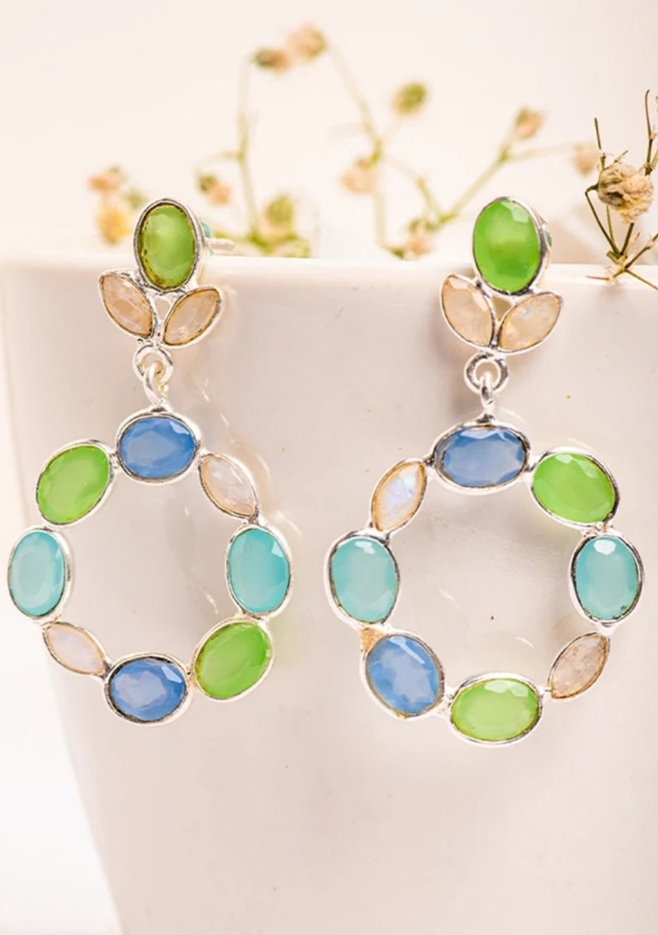 Nature's Enigma 3-Gem Earrings