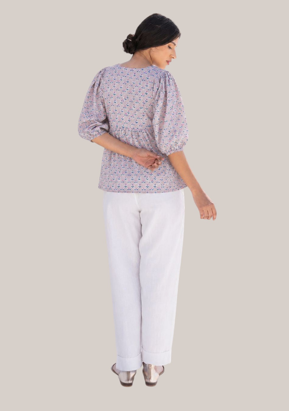 Aravalii Spring Blossom Peplum Top