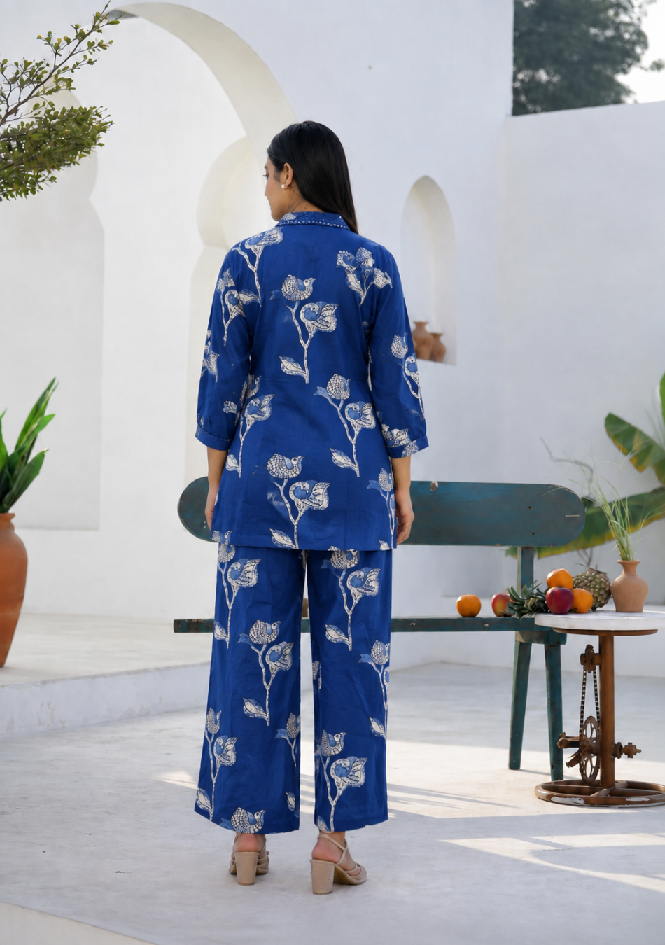 Indigo Peacock Co-ord Set