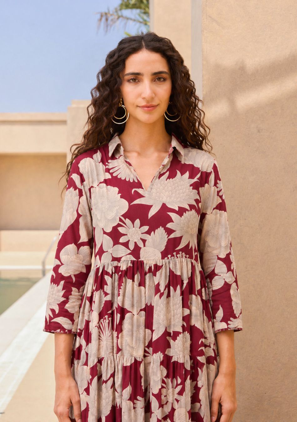 Aravalii Crimson Botanica Dress