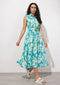 Aravalii Aqua Jardin Midi Dress