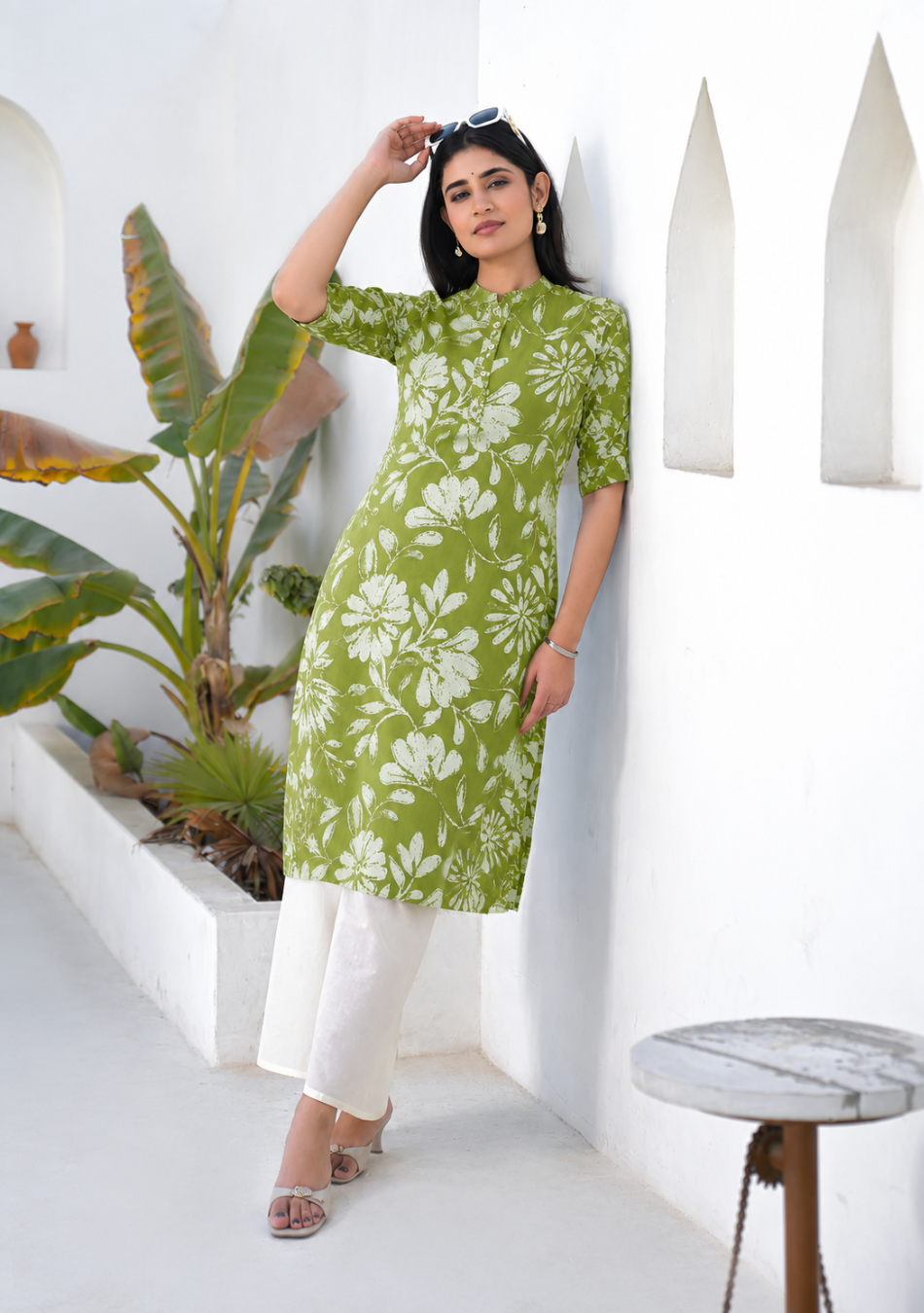 Pistachio Floral Grace Kurta