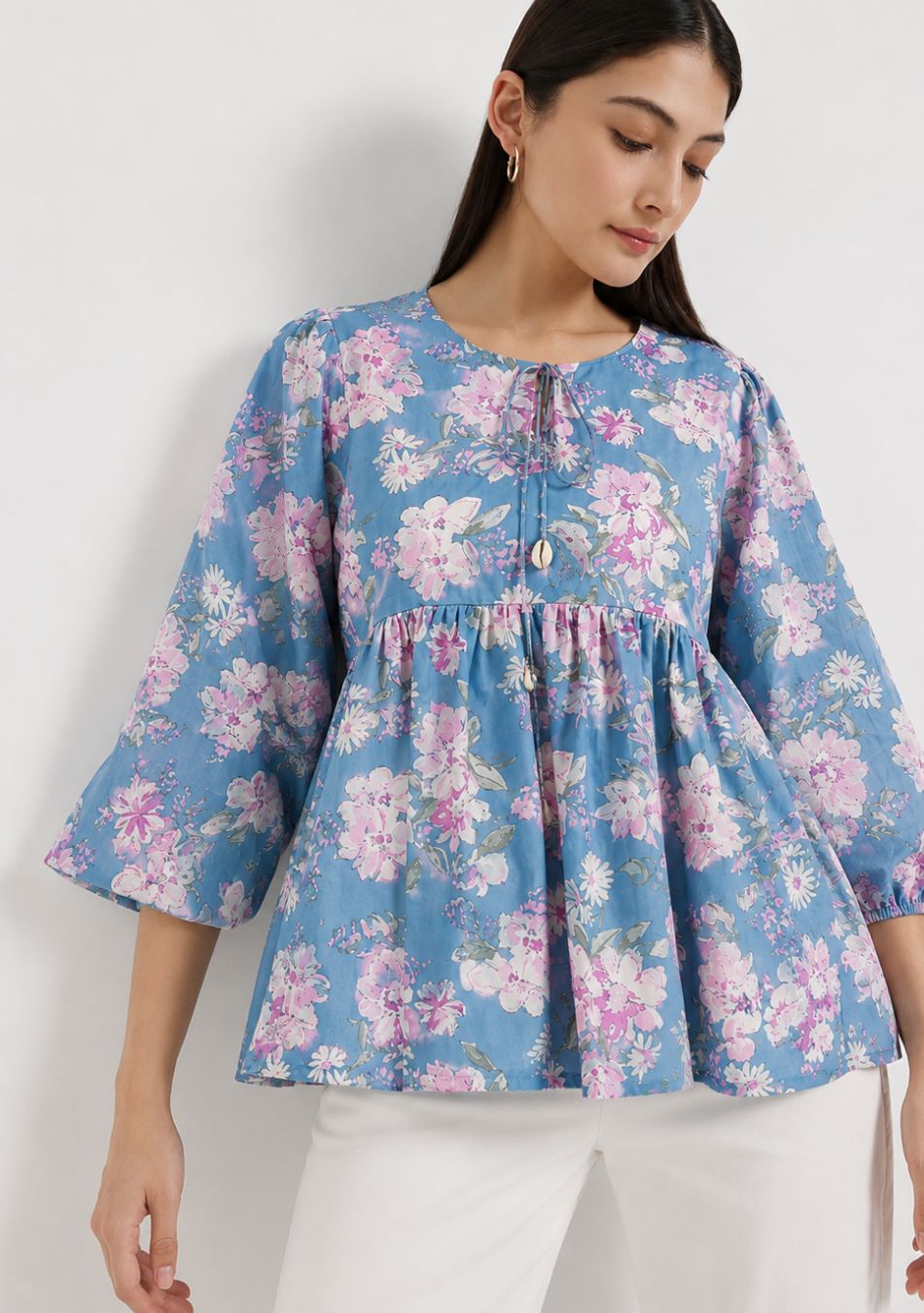 Aravalii Sky Blue Blossom String Top