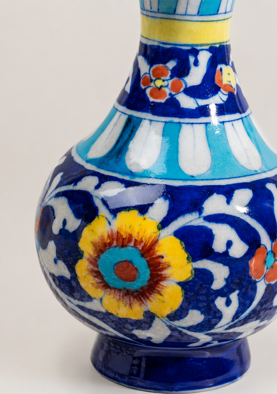 Blue Pottery Blue Genie Vase