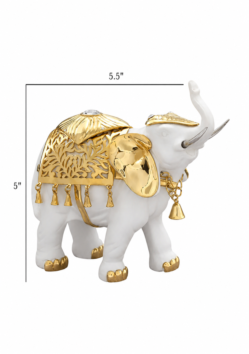 Gilded Elephant Figurine