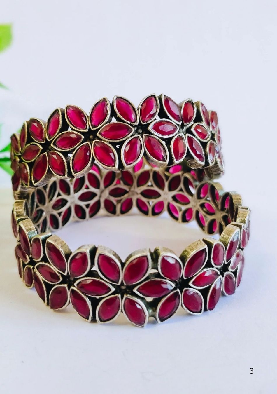 Crimson Radiance Bangles