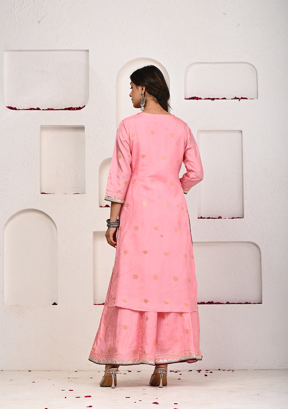 Blush Pink Suit Set with Dupatta