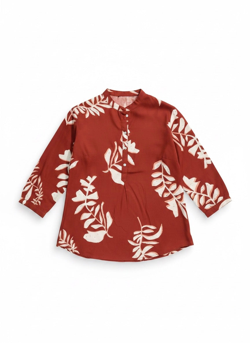 Aravalii Rust Leaf Whisper Top