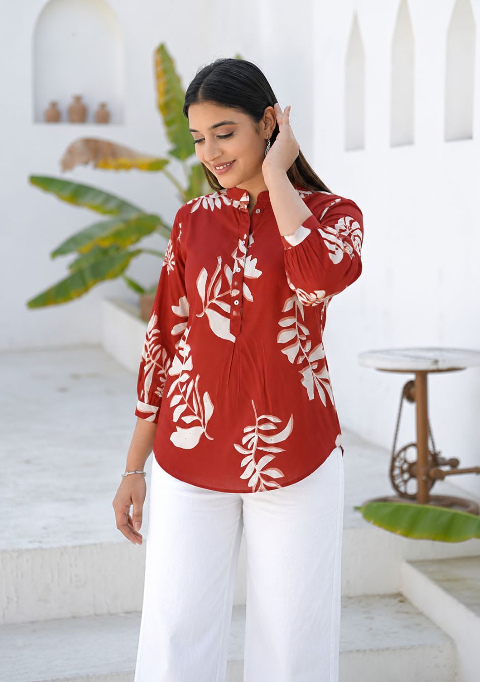 Aravalii Rust Leaf Whisper Top