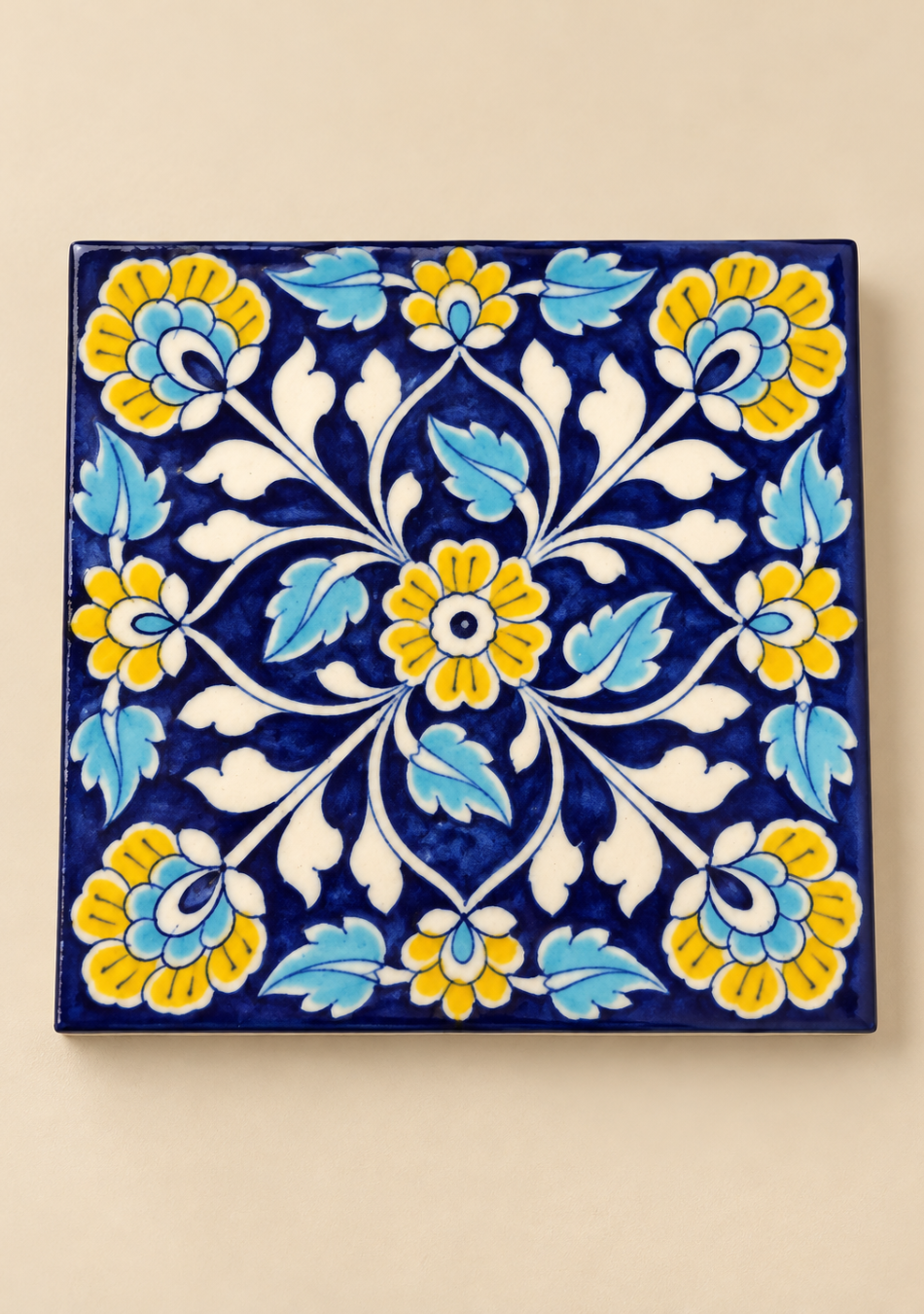 Aravalii Indigo Garden Square Trivet