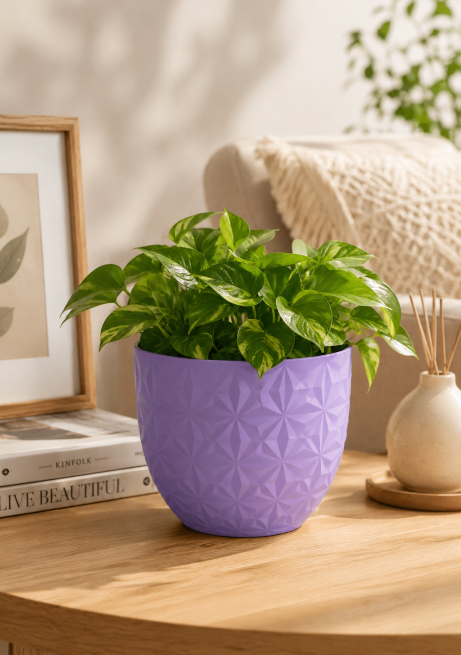Lilac Diamond Planter