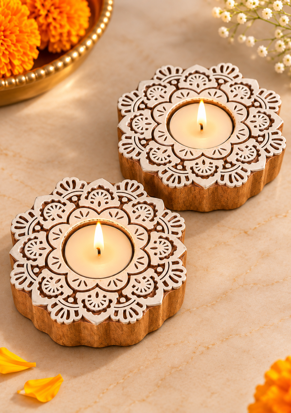 Wooden Devine handcrafted Diya