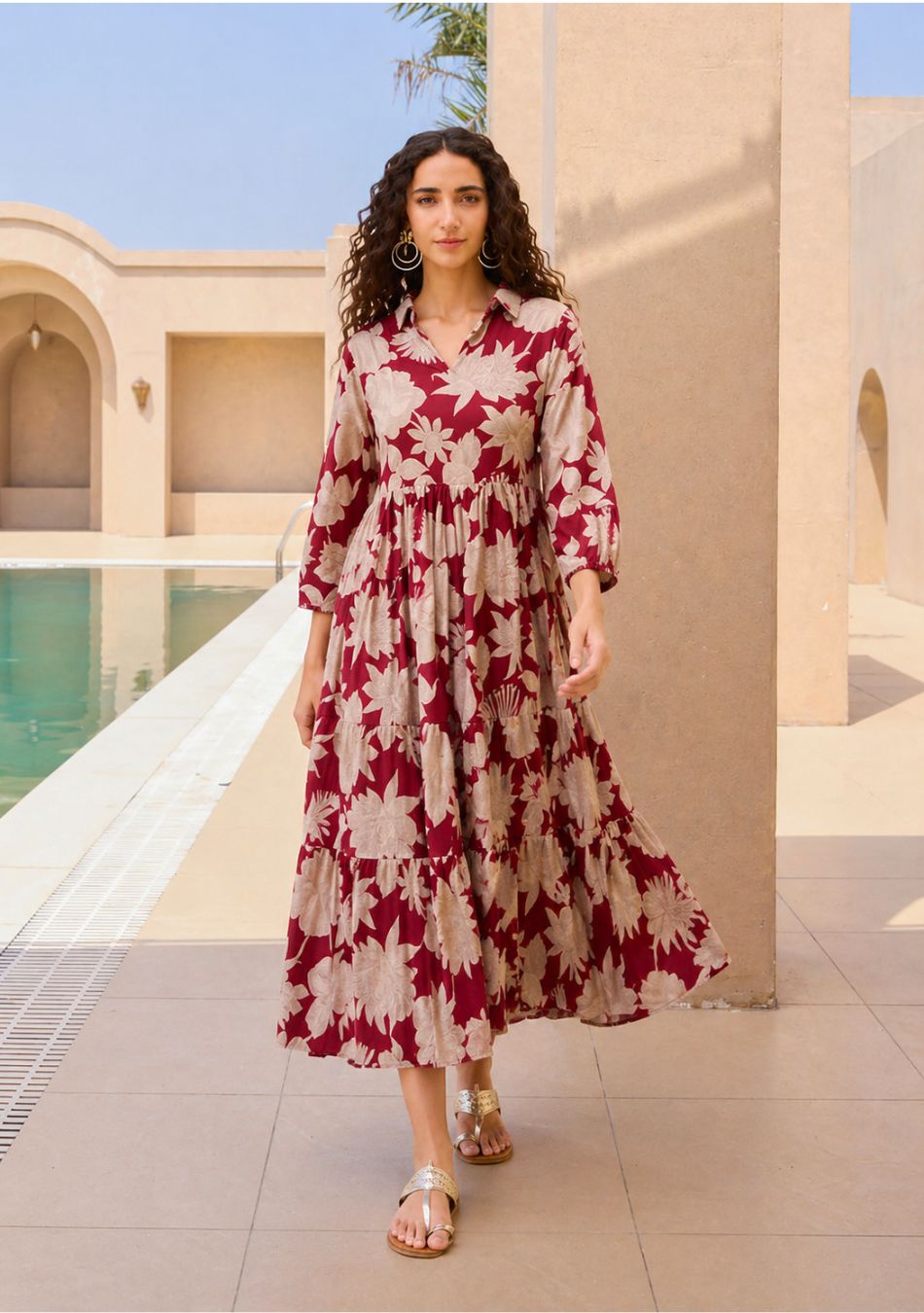 Aravalii Crimson Botanica Dress