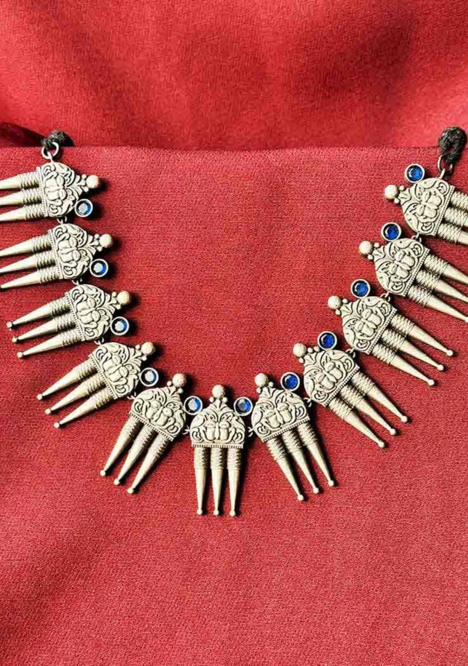 Azure Trio Antique Necklace and Earring Set