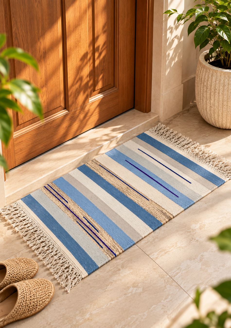 Aravalii Loch Ness Cotton Rug